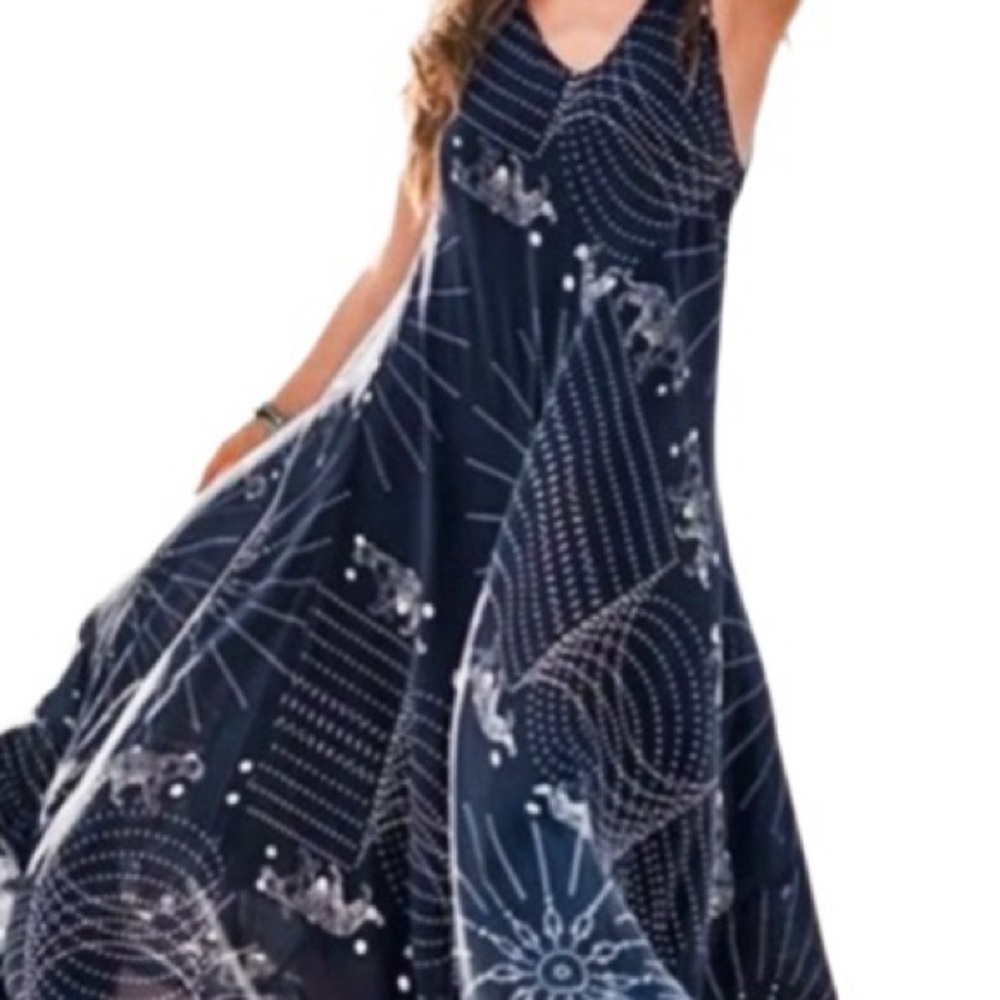 Johnny Was BIYA Black Silk Rea Dress with tiger graphics - sleeveless on Sale!! - Picture 13 of 13